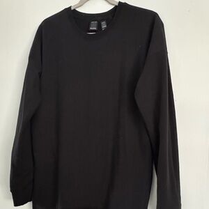 PARK Black Crewneck Long-Sleeve Sweatshirt for Women